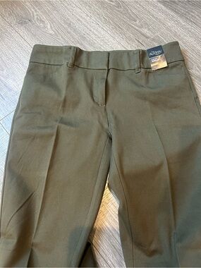 Audrey & Grace Men's Olive Dress Pants - Straight Leg